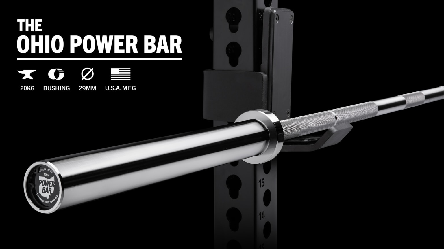Rogue 20KG Ohio Power Bar Stainless Steel Rogue Fitness FR